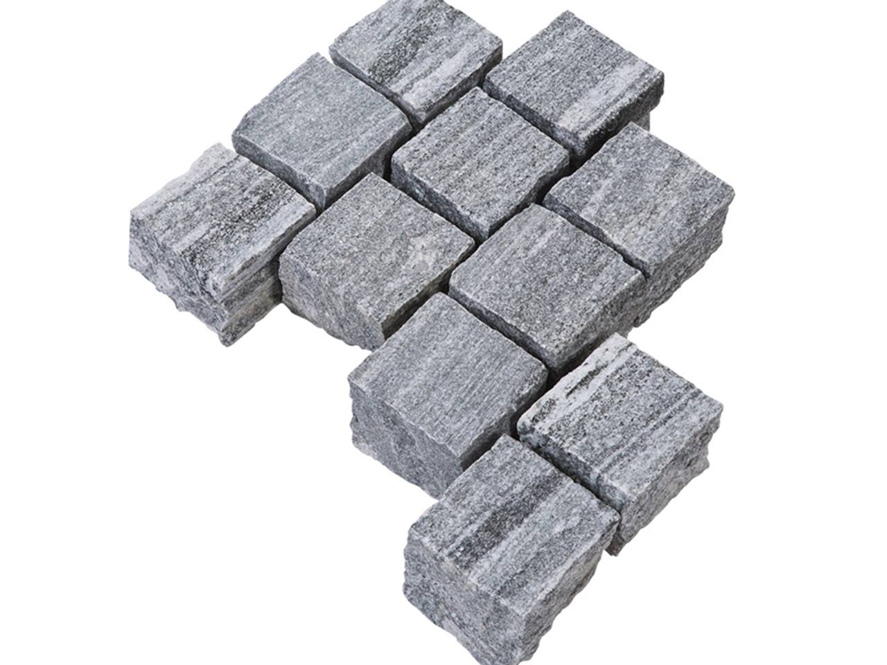Gneis Pflastersteine 10x10x8 Urban Grey Line jonastone